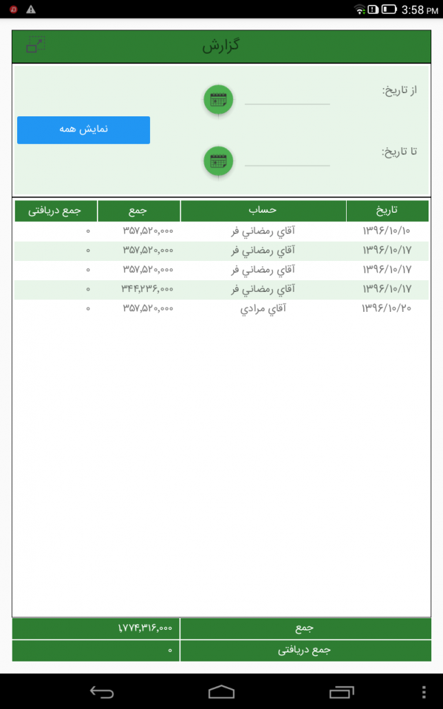 گزارش با جزییات