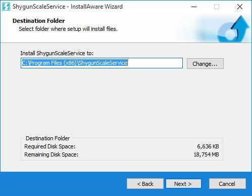تعیین مسیر نصب سرویس متمرکز شایگان سیستم