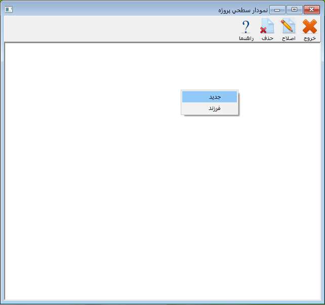 نمودار سطحي پروژه در حسابگر